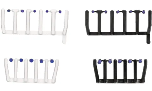 - 80 Signallicher blautransparent mit schwarzen und weißen Sockeln, je 20x groß und klein, blau, 1:87, Herpa