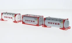 - 3er-Set: Tankcontainer, Hoyer, 1:87, Herpa