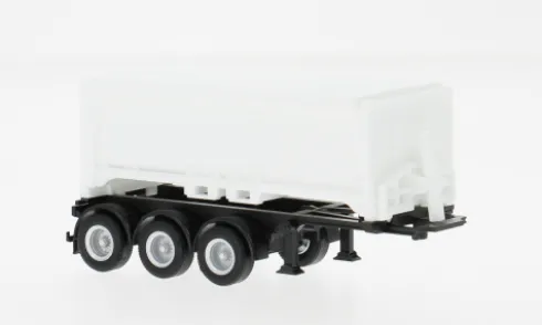 Abraumcontainerauflieger 3achs, weiss, 1:87, Herpa