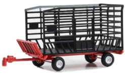 Anhänger Bale Throw Wagon, rot/schwarz, 1:64, Greenlight