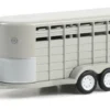 Anhänger 14-Foot Livestock Trailer, grau, 1:64, Greenlight