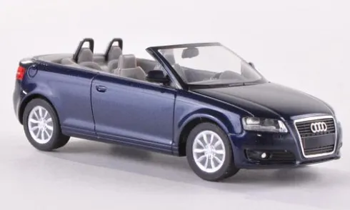 Audi A3 Cabriolet (8P), dunkelblau, 2008, 1:87, I-Herpa