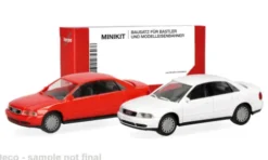 Audi A4, rot/weiss, 1:87, Herpa MiniKit