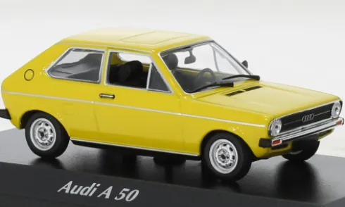 Audi 50, gelb, 1975, 1:43, Maxichamps