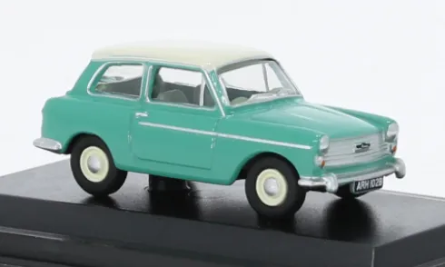 Austin A40 MkII, helltürkis/hellbeige, 1:76, Oxford