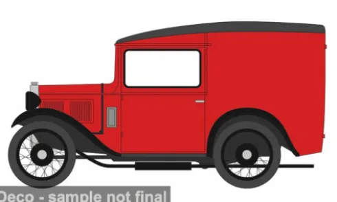 Austin 7 Van, rot/schwarz, 1:76, Oxford