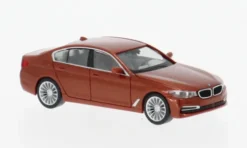 BMW 5er Limousine, orange, 1:87, Herpa