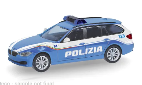 BMW 3er Touring, Polizia (IT), 1:87, Herpa