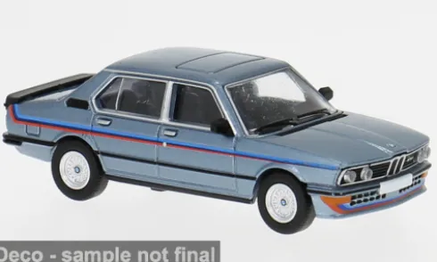 BMW M535i (E12), hellblau/Dekor, 1980, 1:87, PCX87