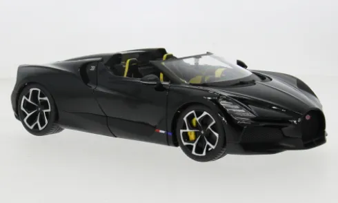 Bugatti W16 Mistral Cabriolet, schwarz, 1:18, Bburago