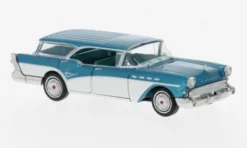 Buick Century Caballero, dunkeltürkis/weiss, 1957, 1:87, Brekina