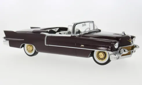 Cadillac Eldorado Convertible, dunkelrot, 1956, 1:18, Stamp Models