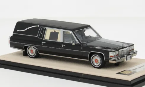 Cadillac Superior Hearse, schwarz, 1980, 1:43, Stamp Models