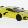 Chevrolet Corvette (C8) Stingray, hellgelb/schwarz, 2020, 1:87, PCX87