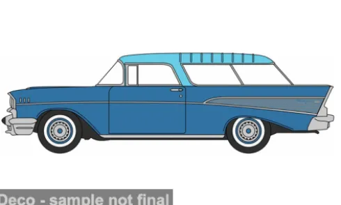 Chevrolet Nomad, blau/hellblau, 1957, 1:87, Oxford