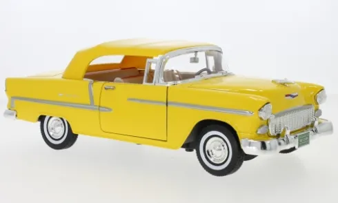 Chevrolet Bel Air Convertible, gelb, 1955, 1:18, Motormax