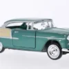 Chevrolet Bel Air Hardtop, grün/beige, 1955, 1:24, Motormax