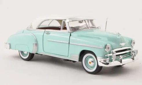 Chevrolet Bel Air Hardtop, helltürkis/weiss, 1950, 1:24, Motormax