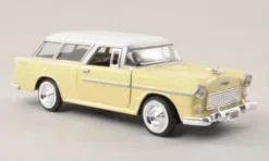 Chevrolet Bel Air Nomad, hellgelb/weiss, 1955, 1:24, Motormax
