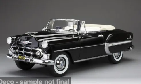 Chevrolet Bel Air OpenConvertible, schwarz, 1953, 1:18, Sun Star