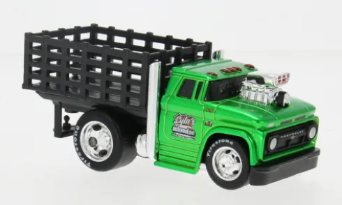 Chevrolet C60 Flatbed, grün/schwarz, 1966, 1:64, Maisto