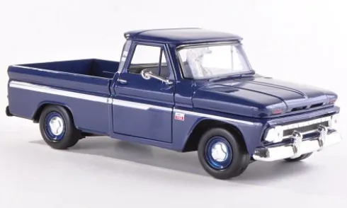 Chevrolet C10 Fleetside Pick Up, dunkelblau, 1966, 1:24, Motormax