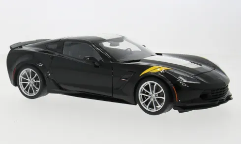 Chevrolet Corvette (C7) Grand Sport, schwarz/weiss, 2017, 1:18, AUTOart