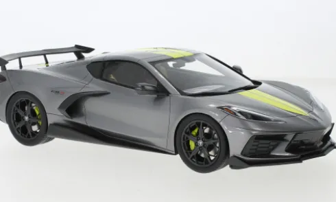 Chevrolet Corvette C8 Stingray IMSA GTLM Championship Edition, grau/gelb, 1:18, Top Speed