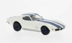 Chevrolet Corvette C3, weiss/blau, 1967, 1:87, Brekina