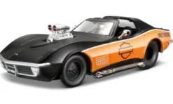 Chevrolet Corvette, schwarz/orange, 1970, Harley-Davidson, 1:24, Maisto