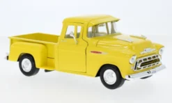 Chevrolet 3100 Stepside Pick Up, gelb, 1957, 1:24, Motormax