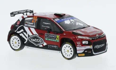 Citroen C3 Rally 2, Rallye WM, Rallye Monte Carlo, 2024, #21, N.Gryazin/K.Aleksandrov, 1:43, IXO