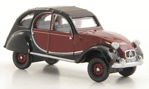 Citroen 2CV Charleston, dunkelrot/schwarz, 1963, 1:76, Oxford