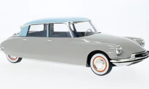 Citroen DS 19, hellgrau/helltürkis, 1956, 1:18, Norev