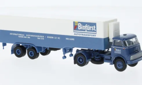 DAF DO 2000 Kühlkoffer-SZ, 1957, Binfürst, 1:87, Brekina