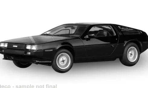 DeLorean DMC 12, schwarz, 1981, 1:18, Sun Star