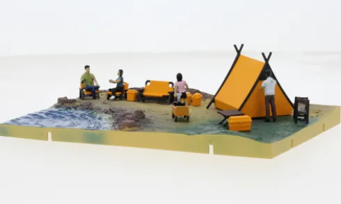 Diorama Country Side, orange, 1:64, BM Creations