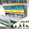 Diorama Grand Prix Paddock Diorama Team Orange, 1:64, American Diorama
