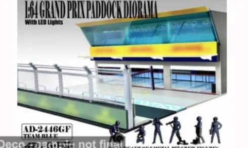 Diorama Grand Prix Paddock Diorama Team Blue, 1:64, American Diorama