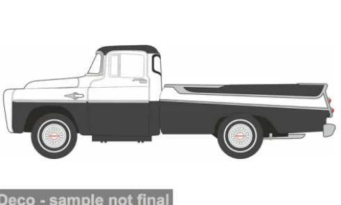 Dodge D100 Sweptside Pick Up, weiss/schwarz, 1957, 1:87, Oxford