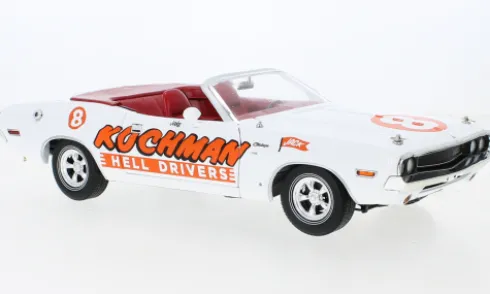 Dodge Challenger Convertible, weiss, 1970, Kochman Hell Drivers, 1:18, Greenlight