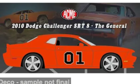 Dodge Challenger SRT 8, rot, 2010, The General, 1:18, ACME