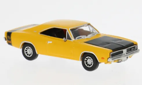 Dodge Charger, dunkelgelb, 1969, 1:87, Brekina