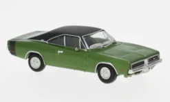 Dodge Charger, grün/schwarz, 1969, 1:87, Brekina
