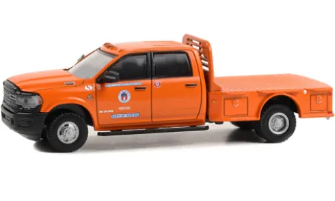 Dodge RAM 3500 Dually Flatbed, 2023, City of Austin Public Works, 1:64, Greenlight