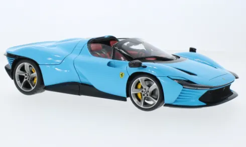 Ferrari Daytona SP3, hellblau/schwarz, 1:18, Bburago