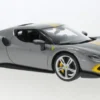 Ferrari 296 GTB, grau/gelb, 1:18, Bburago