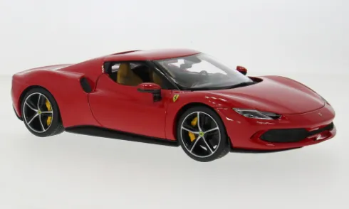 Ferrari 296 GTB, rot, 2023, 1:18, Bburago