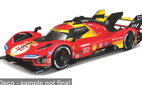 Ferrari 499P, 24h Le Mans, 2024, Ferrari AF Corse, #50, A.Fuoco/M.Molina, 1:24, Bburago