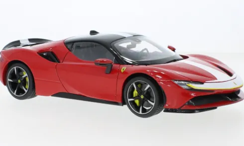 Ferrari SF90 Stradale, rot/Dekor, 2021, 1:18, Bburago